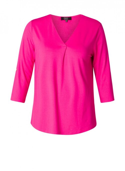 ES & SY shirt v-hals fuchsia